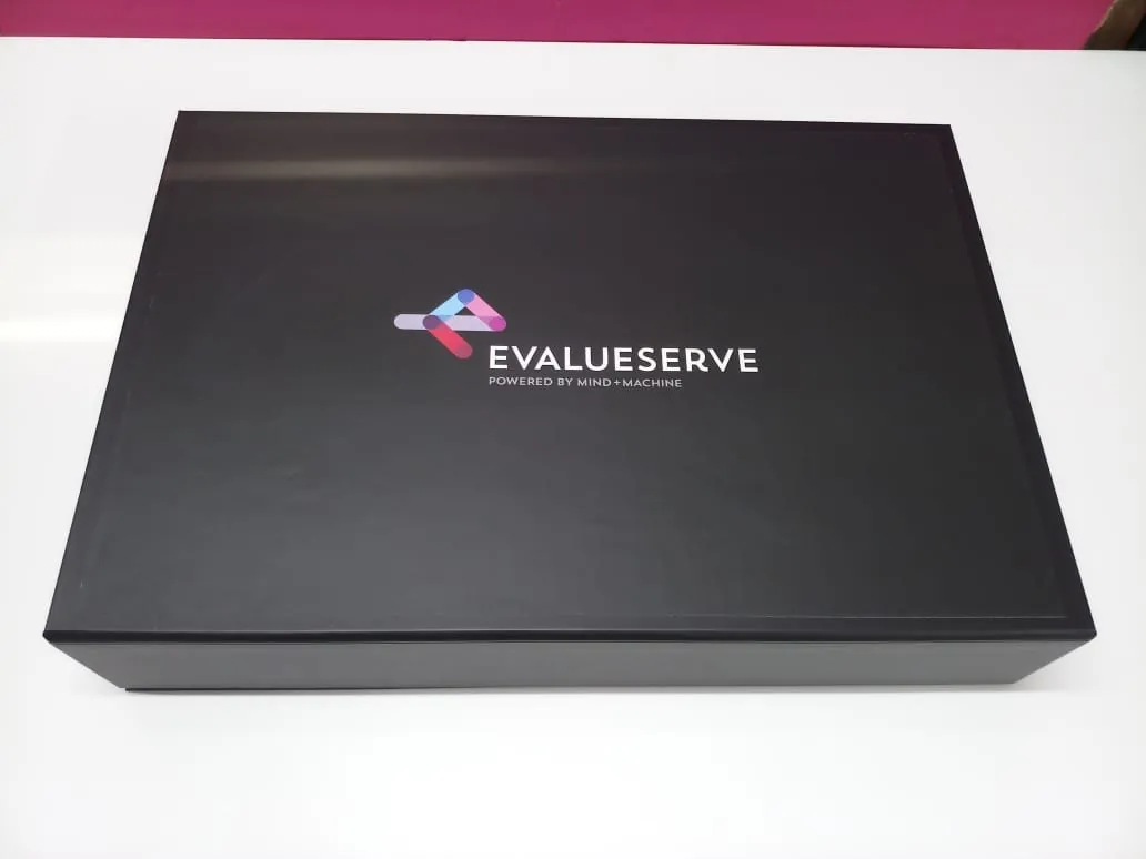 Branded rigid box, Evalueserve