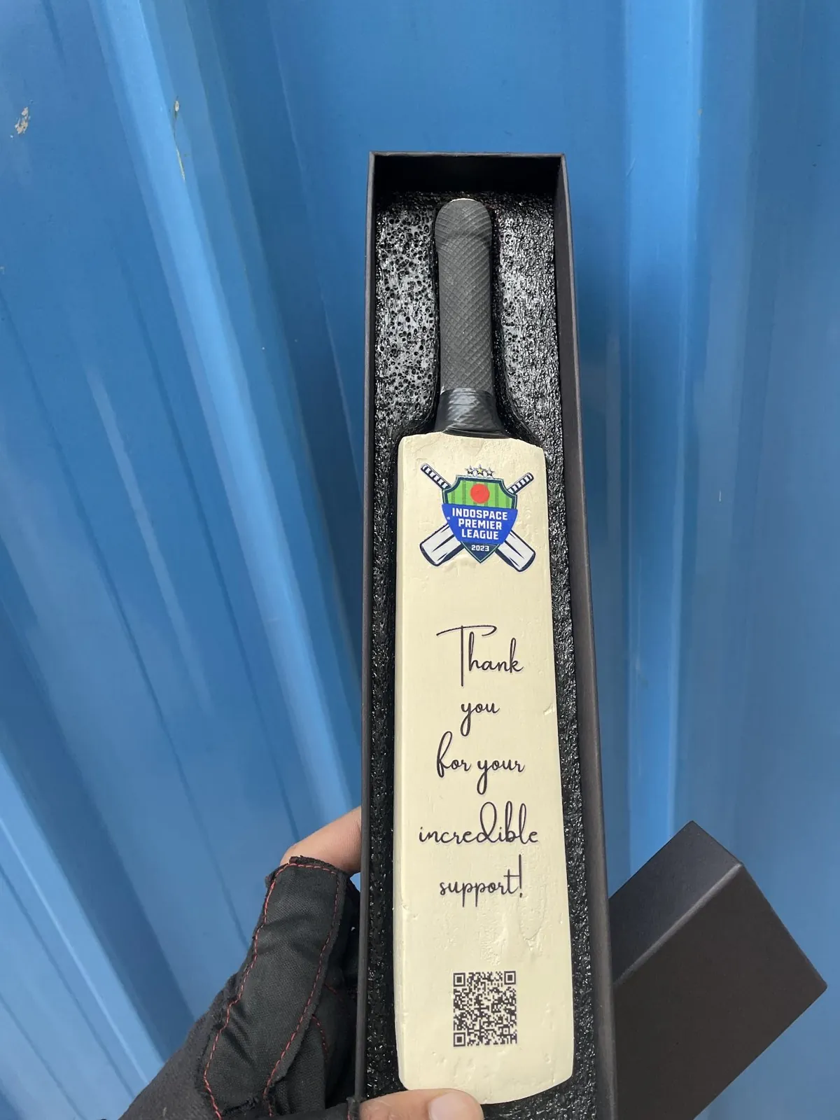 Mini bat in its gift box