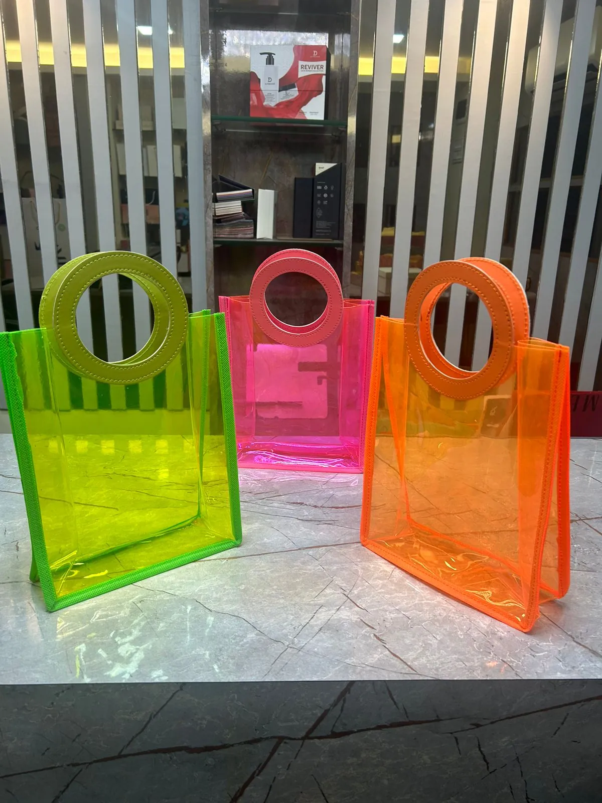 Neon PVC party bags
