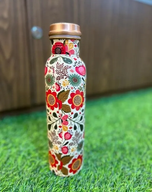 Hand-painted copper bottles