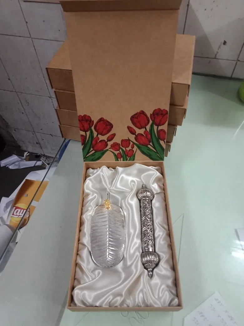 Silver ceremonial key in a keepsake box