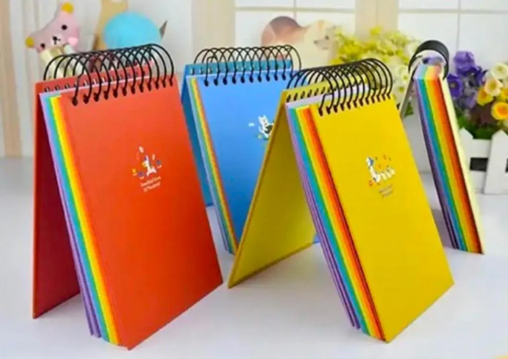 Rainbow spiral notebooks