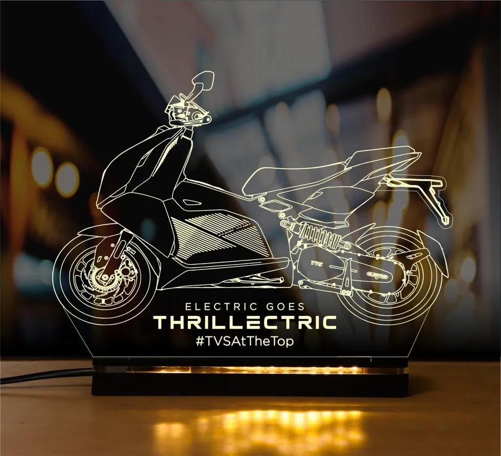 Engraved light-up plaque, TVS